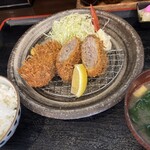 まこと家 - 自家製メンチかつ定食1,000円