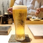 一㐂 - 生ビール　1,000円