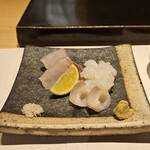 一㐂 - お刺身
      はた、水タコ