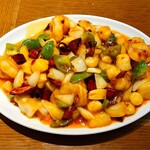 京華樓 - 貝柱と小海老の香辣炒め