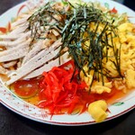 味楽 - 真っ赤な"紅生姜"は、"冷やし中華"には無くてはならない重要な"具"。