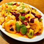 京華樓 - 貝柱と小海老の香辣炒め