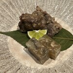 銀座 しのはら - すっぽんの唐揚げ　エンペラ煮凝り