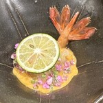 銀座 しのはら - ボタン海老　ブランデー漬け