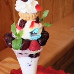 カフェ・ド・リオン パレット - 【2025.06】空輸アメリカンチェリーのパフェ(税込2,838円)