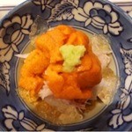 2014.8.  一品 『昆布森産毛蟹 利尻産雲丹 昆布出汁ジュレ』