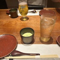 金目のどぐろ屋 赤羽店 - この日のお通しは枝豆スープ