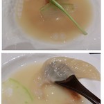 久壷庵 - ＜2014年9月＞気仙沼フカヒレスープ。丸ごと一枚入っています。