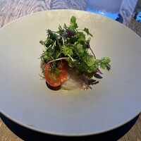 THE KINTAN STEAK - 縞鯵のマリネとワサビのムース