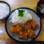 Tonkatsu Kouza - 並ひれ定食の主要部分
