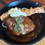 AJITO - ハンバーグ&エビフライ（でかっ）