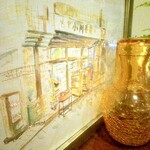 昼月MIDDAY MOON CAFE - 古書店のイラスト