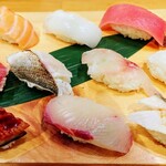 一作鮨 - 夜のおまかせ握り10貫