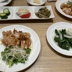 鼎泰豐 池袋東口S店 - 鶏肉のユーリンソース、青菜炒め