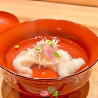 伯雲 - 澄み渡る一番出汁のアイナメのお椀　沁みますな