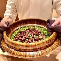 伯雲 - タンマリのうすい豆と蛍烏賊の炊き込みご飯！