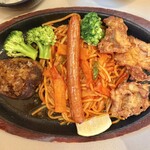喫茶 K - 鉄板大人プレート（1,350円） +200円で定食セット