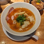 麺家 たけ田 - 赤海老の焼き出汁雲吞麵