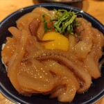 麺家 たけ田 - 白輝姫（白イカ）の漬け丼アップ