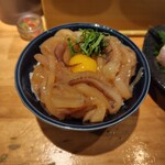 麺家 たけ田 - 鳥取ブランド白輝姫（白イカ）の漬け丼
