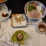 料亭・旅館　三川屋 - 真子 白子 骨せんべい 刺身