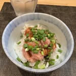 麺や旬香 - ネギトロユッケ風丼