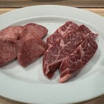 焼肉やっちゃん - 上タン塩＆上ハラミ山葵醤油