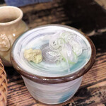 四天王寺 はやうち - 粗挽き田舎 薬味、蕎麦猪口