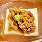 銀座鳥真 - 20250622胡麻豆腐を使った鶏そぼろの麻婆豆腐