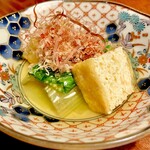 銀座鳥真 - 20250622芯とり菜とお揚げのおひたし