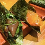 下町ストロング - ホタルイカ沖漬けとトロサーモン