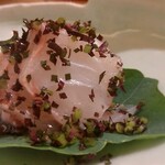 魚菜料理 縄屋 - スズキ昆布じめ