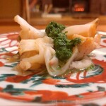 魚菜料理 縄屋 - バイ貝炙り、ルッコラソース