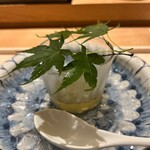 虎白 - 玉蜀黍の寒天寄せ