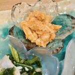 酒菜 原始焼き 竹さき - 地鶏ささみ 濃厚桜エビソース