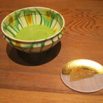 京味 もと井 - 抹茶、エルダーフラワーの氷菓子。