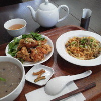 南青山エッセンス - 雑穀おかゆ＋汁なし担々麺のランチセット