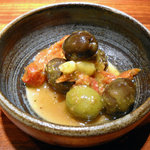 カレーバル・アルディート - この日のお通し(???)・・・こちらもカレー風味でございました。