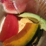 旬房まんぷく - まんごやかぼちゃが　　トマトもありました