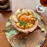 肉の隠れ家 おあがり 嵐山本店 - 雲丹＋ホタテ