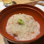割烹 熊谷 - 天ぷらの蟹あんかけ