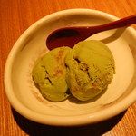 Wafukutei - 抹茶黒蜜アイスクリーム
