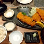 かつ政 - アジロースカツ定食