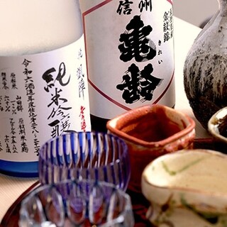 こだわり銘柄の日本酒を料理に合わせて