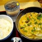 香むぎ - 【2014/9】「タイ風カレーうどんセット」840円