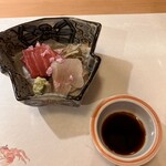 ひろ作 - 本鮪と鮎魚女昆布〆さんでーす。①