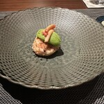 私房菜 きた川 - ◆伊勢海老とたらば蟹の炙り焼き 空豆添え