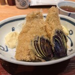 御苑　炉庵 - アジフライ