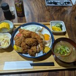 ナカガワ☆スエ食堂 - ミックスフライ（イノシシフライ・カキフライ・天使えびのフライ）通常メニューではありません
