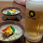 焼鳥倉沢屋 - 生ビールとお通し